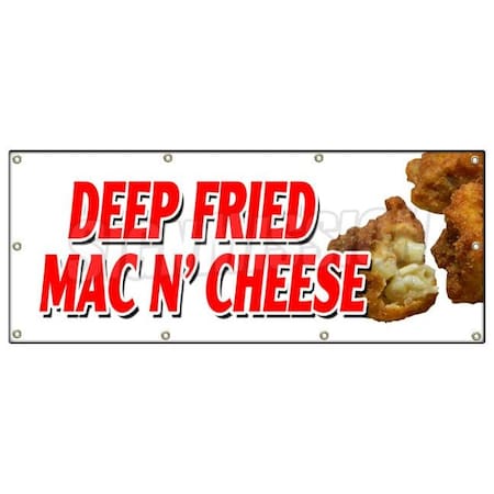 Signmission DEEP FRIED MAC N CHEESE BANNER SIGN macaroni and cheese baked hot B-96 Deep Fried Mac N Cheese